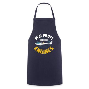 Pilot Aircraft Glider Flying Flight School - Cooking Apron - navy - Front - AI Model Male 185 dark (185cm)