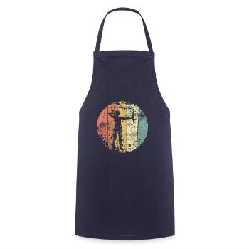 Archery vintage bow and arrow - Cooking Apron - navy - Front - AI Model Male 185 dark (185cm)