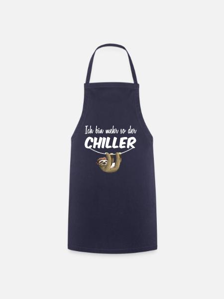 Faultier Ich bin mehr so der Chiller - Kochschürze - Navy