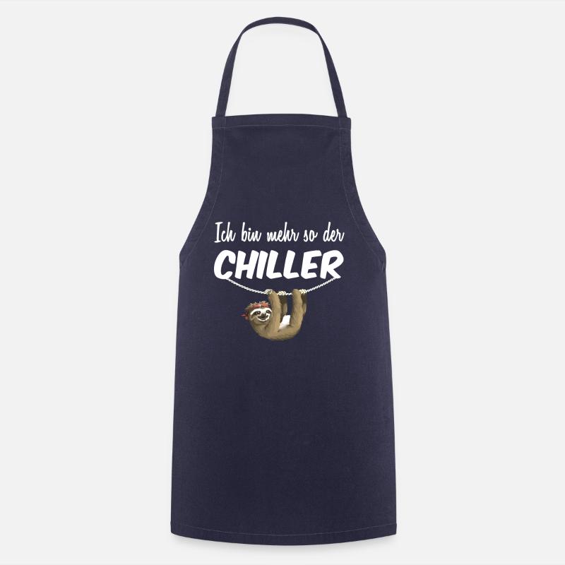 Faultier Ich bin mehr so der Chiller - Kochschürze - Navy