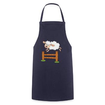 Sheep - Cooking Apron - navy - Front - AI Model Male 185 dark (185cm)
