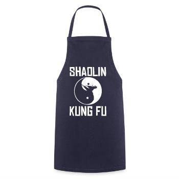 Shaolin Kung Fu Ying Yang Martial Arts - Kochschürze - Navy - Vorne - AI Model Male 185 dark (185cm)