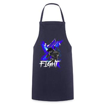 Xtreme Fight Fighter Manga Anime - Cooking Apron - navy - Front - AI Model Male 185 dark (185cm)