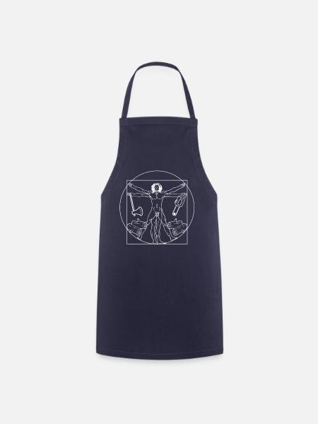 Da Vinci Holzfäller Baumfäller Förster Waldarbeite - Kochschürze - Navy