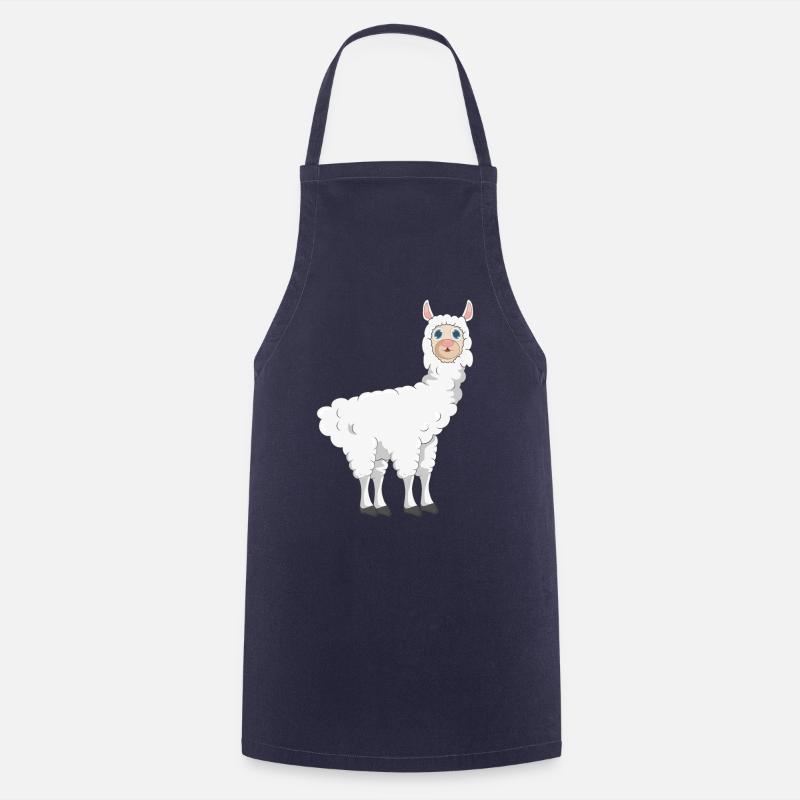 Alpagas Lama - Tablier de cuisine - marine