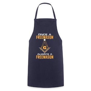 Once A Freemason Always A Freemason Freemasonry - Kochschürze - Navy - Vorne - AI Model Male 185 dark (185cm)