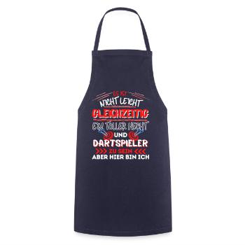 Dart Darts Dartspieler Geschenkidee Darter Spruch - Kochschürze - Navy - Vorne - AI Model Male 185 dark (185cm)