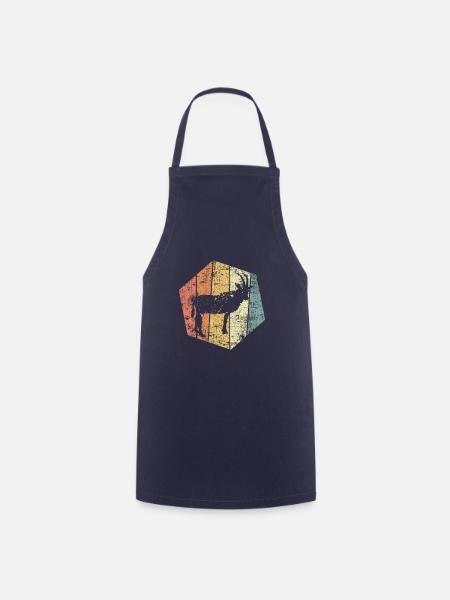 Ziege vintage Ziegenbock - Kochschürze - Navy