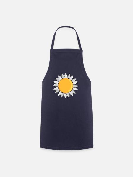 Blume Gänseblümchen - Kochschürze - Navy