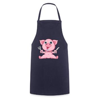 Porc Manger - Tablier de cuisine - marine - Devant - AI Model Male 185 dark (185cm)