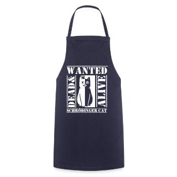 Schrödinger chat geek geek physicien science - Tablier de cuisine - marine - Devant - AI Model Male 185 dark (185cm)