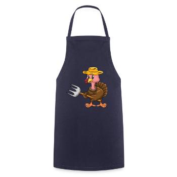 Farmer turkey - Cooking Apron - navy - Front - AI Model Male 185 dark (185cm)