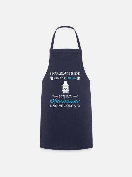 Ofenbauer Ofenbau Ofensetzer Kaminbauer - Kochschürze - Navy