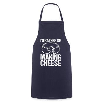 Je préférerais le fromage fromage-fromage-fromage-amateur de fromage - Tablier de cuisine - marine - Devant - AI Model Male 185 dark (185cm)