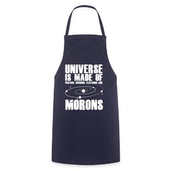 Universe of protons neurons electrons Morons - Cooking Apron - navy - Front - AI Model Male 185 dark (185cm)