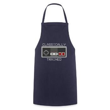 Classically Trained Gamer cadeau - Tablier de cuisine - marine - Devant - AI Model Male 185 dark (185cm)