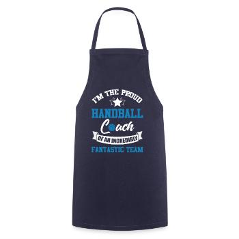 Handball Coach Handballer Team Ball - Cooking Apron - navy - Front - AI Model Male 185 dark (185cm)
