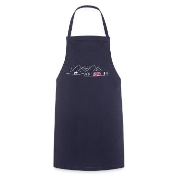 Norway Camping Motorhome Norway Design - Cooking Apron - navy - Front - AI Model Male 185 dark (185cm)