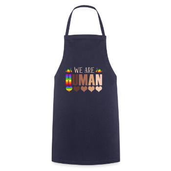 We Are People Juneteenth Black Women Pride - Cooking Apron - navy - Front - AI Model Male 185 dark (185cm)