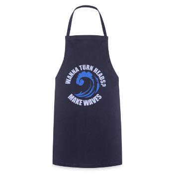 Rettungsschwimmer Schwimmlehrer Spruch Schwimmen - Kochschürze - Navy - Vorne - AI Model Male 185 dark (185cm)