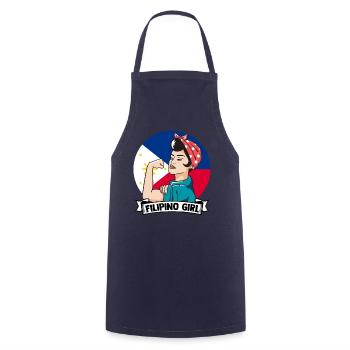 Starke philippinische Mädchen Filipino Pride - Kochschürze - Navy - Vorne - AI Model Male 185 dark (185cm)