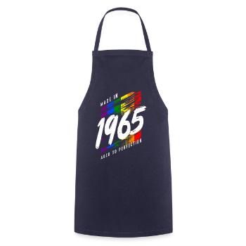 1965 Birthday LGBT Gay Pride - Cooking Apron - navy - Front - AI Model Male 185 dark (185cm)