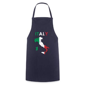 Italien Italy Meisterschaft Fußball 2021 - Kochschürze - Navy - Vorne - AI Model Male 185 dark (185cm)