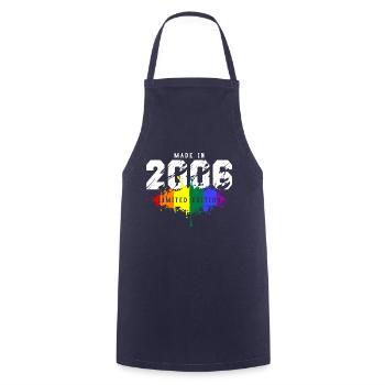 2006 Birthday Gay LGBT - Cooking Apron - navy - Front - AI Model Male 185 dark (185cm)