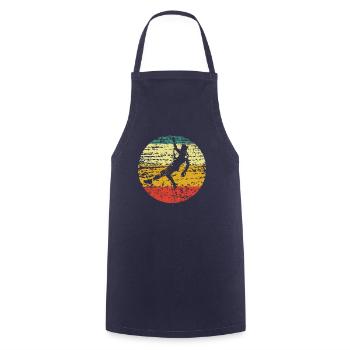 Klettern Kletterer retro - Kochschürze - Navy - Vorne - AI Model Male 185 dark (185cm)
