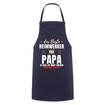 Heimwerker Papa - Handwerker Tüftler - Vater - Kochschürze - Navy - Vorne - AI Model Male 185 dark (185cm)