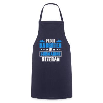 Proud Daughter Submarine Veteran Navy Submariner - Cooking Apron - navy - Front - AI Model Male 185 dark (185cm)