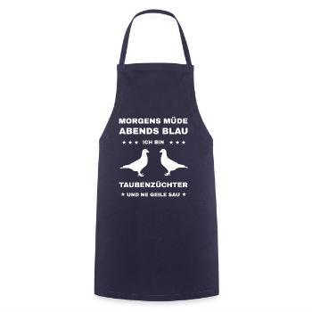 Taubenzüchter Geschenk Taubenliebhaber Tauben - Kochschürze - Navy - Vorne - AI Model Male 185 dark (185cm)