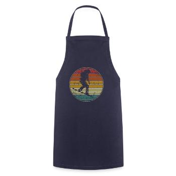 Old School Snowboarder Vintage Snowboard - Cooking Apron - navy - Front - AI Model Male 185 dark (185cm)