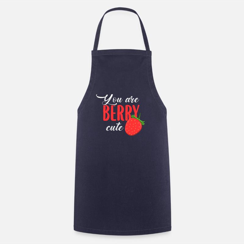 Strawberry - Cooking Apron - navy