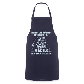Angeln Fischen Sportfischer Angler Frauen Damen - Kochschürze - Navy - Vorne - AI Model Male 185 dark (185cm)