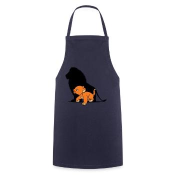 Niedlicher Löwe Schatten Tier Kinder Geschenk - Kochschürze - Navy - Vorne - AI Model Male 185 dark (185cm)