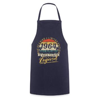 Limited Edition Geburtsjahr 1964 Geburtstag Retro - Kochschürze - Navy - Vorne - AI Model Male 185 dark (185cm)