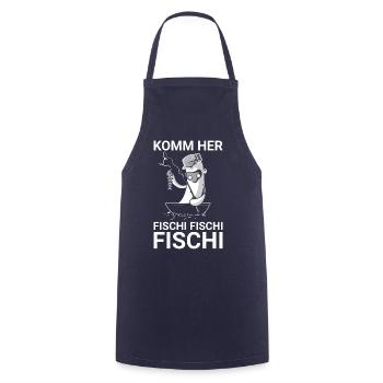 Angeln Fischen Sportfischer Angler Geschenk Hobby - Kochschürze - Navy - Vorne - AI Model Male 185 dark (185cm)