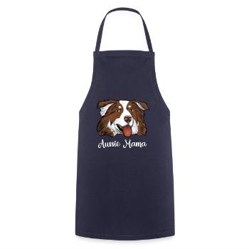 Aussie Mama Australian Shepherd Mama - Cooking Apron - navy - Front - AI Model Male 185 dark (185cm)