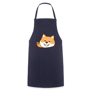 Best Shiba Inu Dad Ever Geschenk - Kochschürze - Navy - Vorne - AI Model Male 185 dark (185cm)
