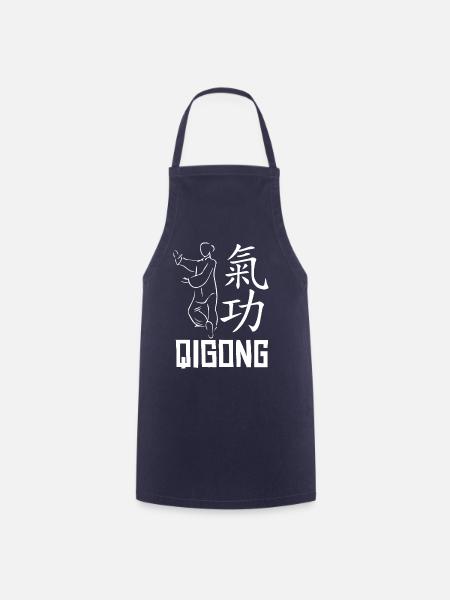 Qigong Qi Gong Tai Chi Chigong - Kochschürze - Navy
