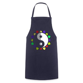 Qigong Qi Gong Tai Chi Chigong - Kochschürze - Navy - Vorne - AI Model Male 185 dark (185cm)