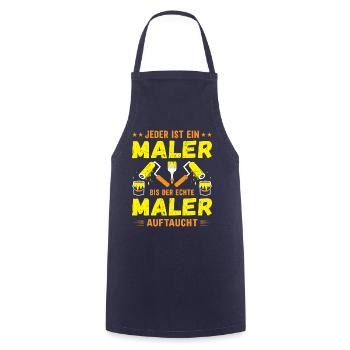 Maler und Lackierer Malermeister - Kochschürze - Navy - Vorne - AI Model Male 185 dark (185cm)