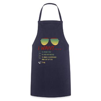 I Want To Break Free Sunglasses Summer - Cooking Apron - navy - Front - AI Model Male 185 dark (185cm)