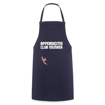 Appendicitis Club Member Funny Appendix Surgery - Cooking Apron - navy - Front - AI Model Male 185 dark (185cm)