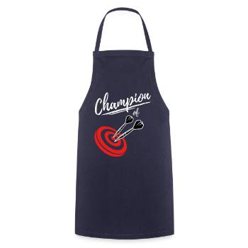 Champion of Darts - Cool Darts Player - Cooking Apron - navy - Front - AI Model Male 185 dark (185cm)