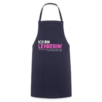 Lehrerin - Lustiger Spruch für Klassenlehrerin - Kochschürze - Navy - Vorne - AI Model Male 185 dark (185cm)