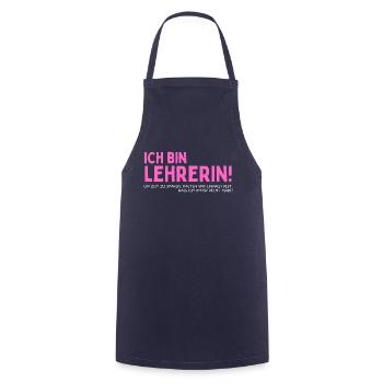 Lehrerin - Lustiger Spruch für Klassenlehrerin - Kochschürze - Navy - Vorne - AI Model Male 185 dark (185cm)