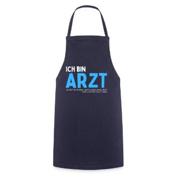 Lustiges Mediziner Arzt Doktor Spruch - Kochschürze - Navy - Vorne - AI Model Male 185 dark (185cm)