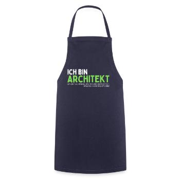 Architekt Lustiges Architekten Spruch - Kochschürze - Navy - Vorne - AI Model Male 185 dark (185cm)